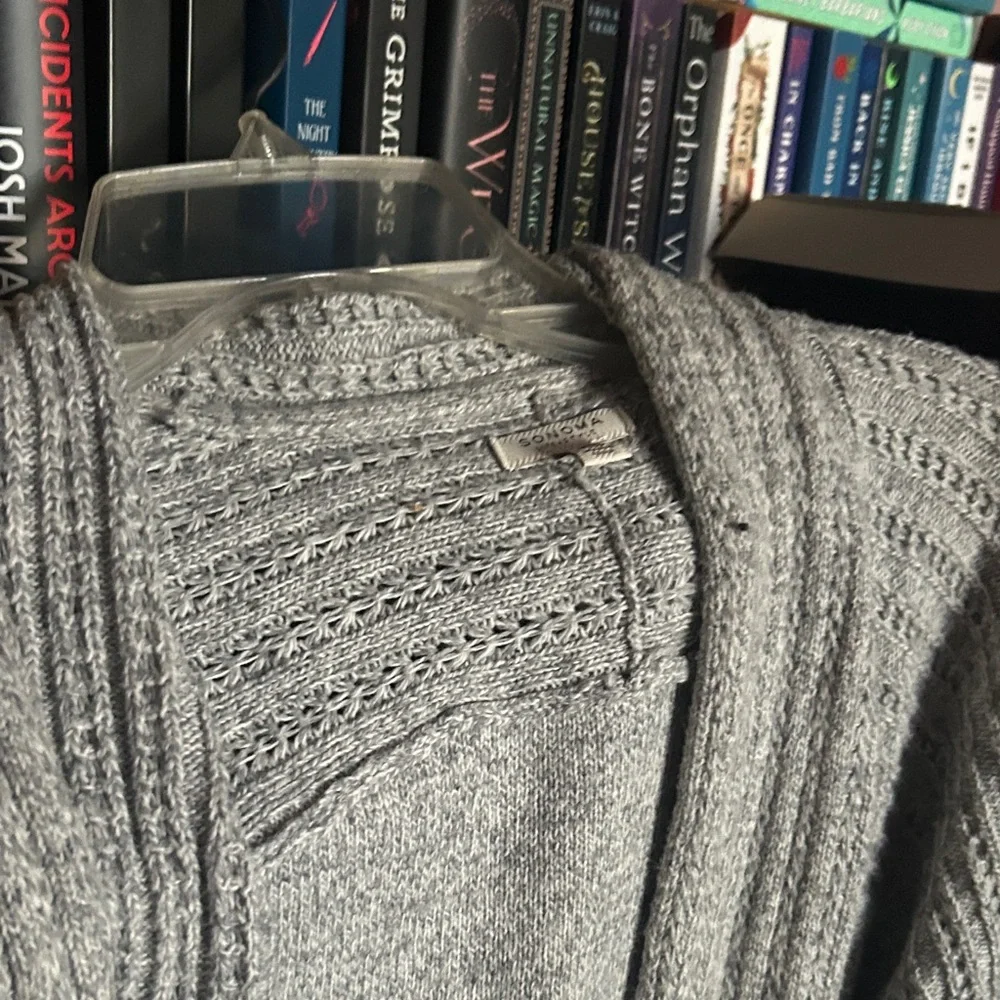 Sonoma Women's Gray Cardigan Sweater - Picture 4 of 6